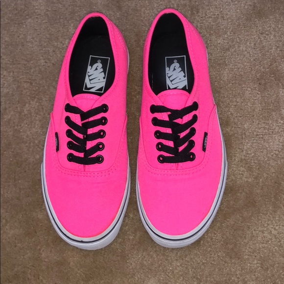 neon pink vans shoes